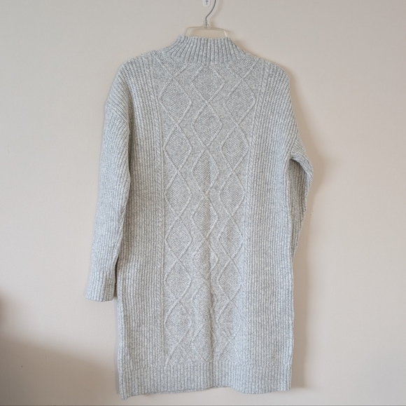 Loft Gray Knit Sweater Dress Size Medium - Picture 4 of 4